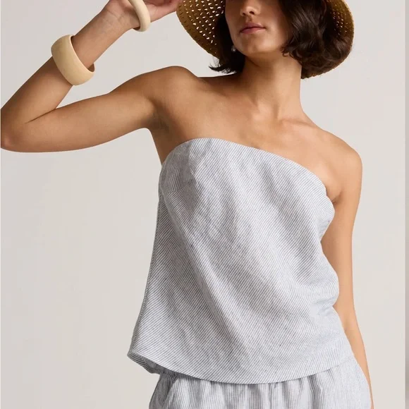 Quince 100% European linen strapless top.
Size medium - Picture 2 of 8